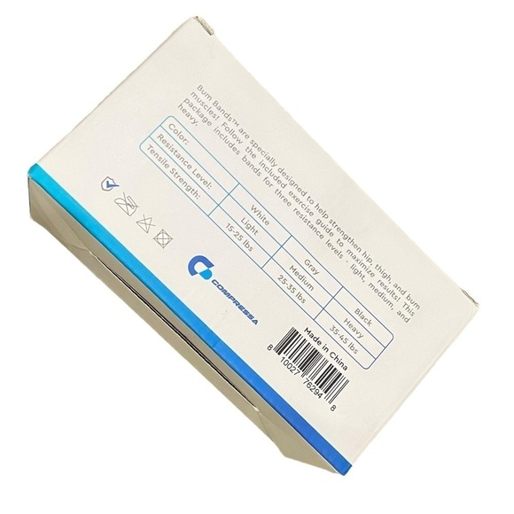 NWT Compressa Bum Bands resistance workout exercise elastic bands 3 pair - Picture 5 of 8